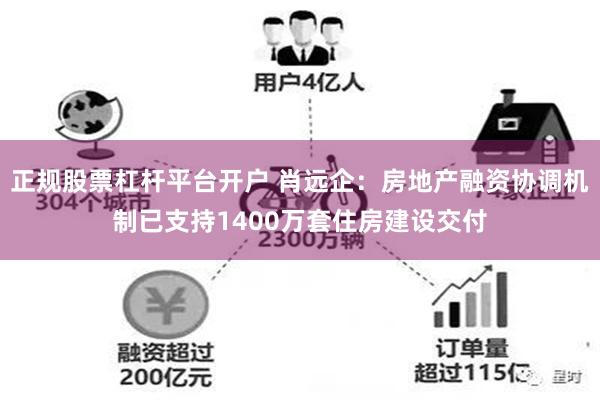 正规股票杠杆平台开户 肖远企：房地产融资协调机制已支持1400万套住房建设交付