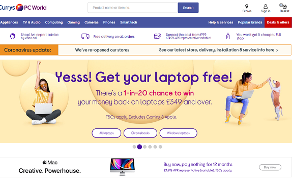 英国Currys PC World官网海淘攻略