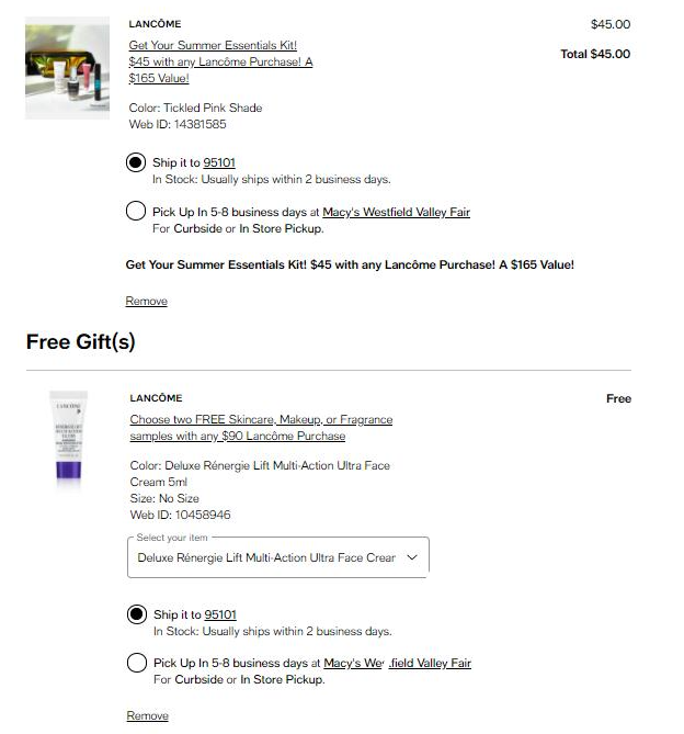 LANCÔME 兰蔻A Rosy Glow护肤4件套（价值$90） 上新价$72，换购小黑瓶礼包+满赠多好礼